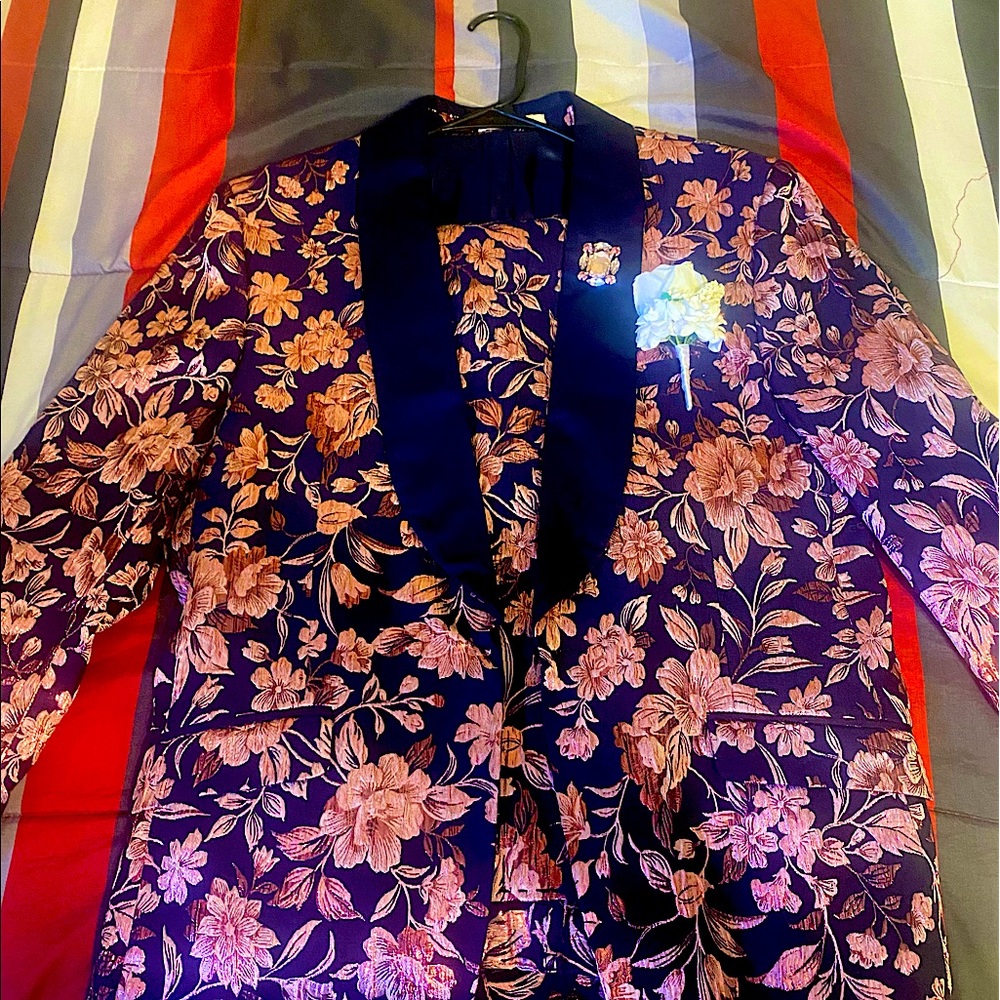 Giovanni Testi- Floral Dress Suit Jacket And Pants